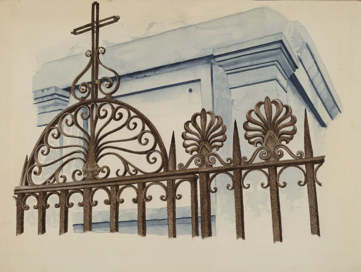 Cast and Wrought Iron Ornament by Ray Price, index of american design, 1936