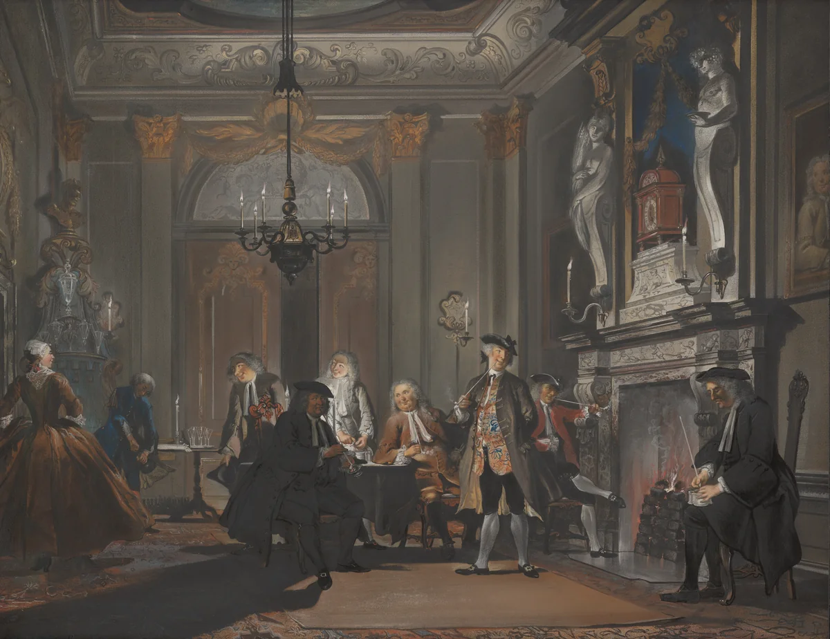 'Nemo Loquebatur' ('No one was speaking') by Cornelis Troost, pastel, 1740