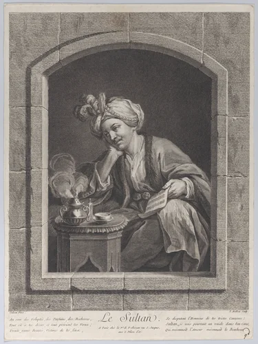 Le Sultan by Louis Michel Halbou, print, 1755-1795