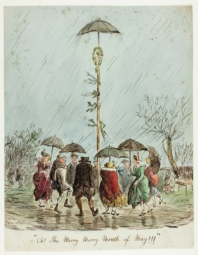 Oh! The Merry, Merry Month of May!!! by John Leech, painting, 1850-1859