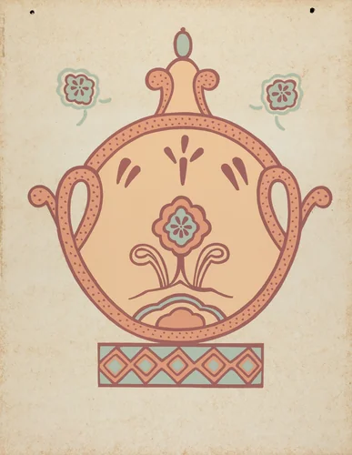 Mission La Purisima Concepcion Wall Painting from the portfolio "Decorative Art of Spanish California" by American 20th Century, index of american design, 1935-1942