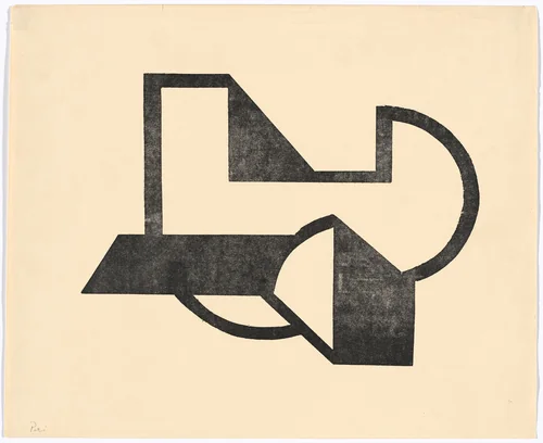 Space Construction 7 (Raumkonstruktion 7) by László Peri, print, 1922