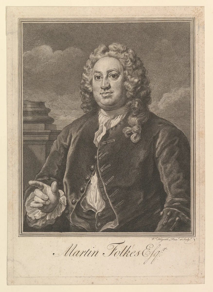 Martin Folkes by William Hogarth, print, 1742
