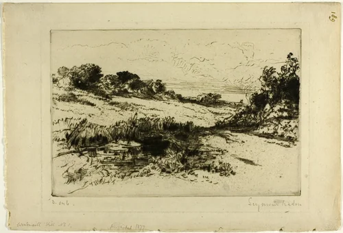Windmill Hill, No. I by Francis Seymour-Haden, print, 1877
