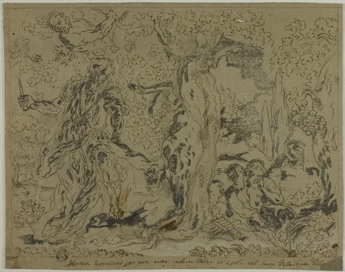 Appolo Skinning Marayas by Unknown Artist, drawing, 1700-1799