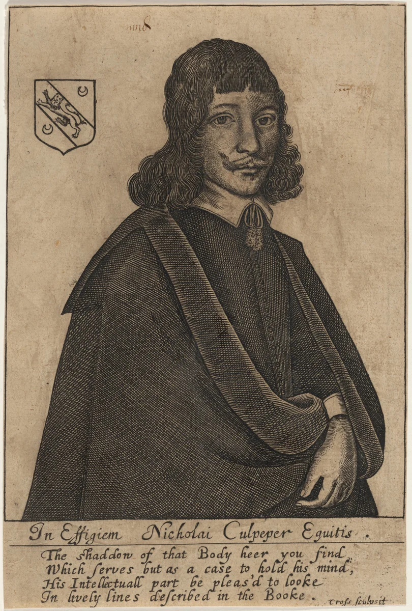 Nicholai Culpeper, Equitus by Thomas Cross, print, 1602-1704