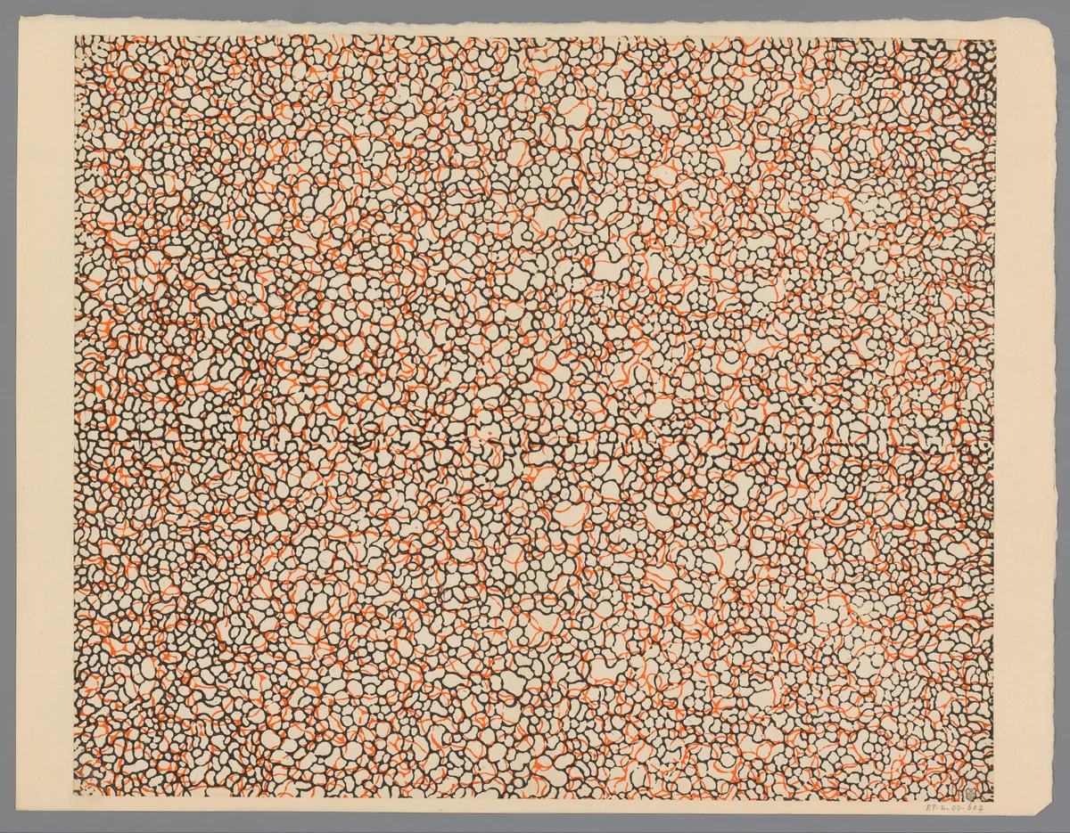 Blad met kiezelachtig patroon by anonymous, print, 1800-1900