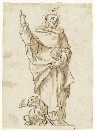 H. Dominicus by anonymous, drawing, 1700-1799