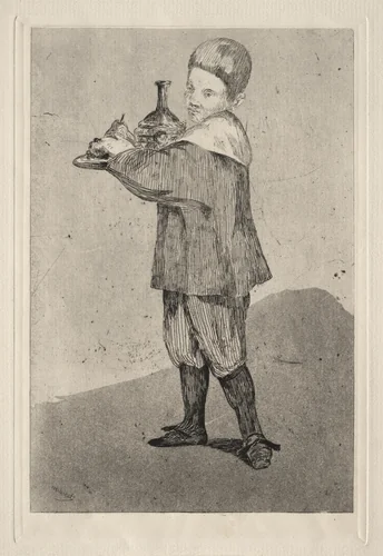 The Boy Carrying a Tray by Edouard Manet, print, 1860-1862