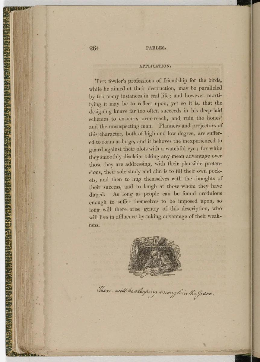 Tailpiece (page 264) from The Fables of Aesop by Thomas Bewick, illustrated book, 1818
