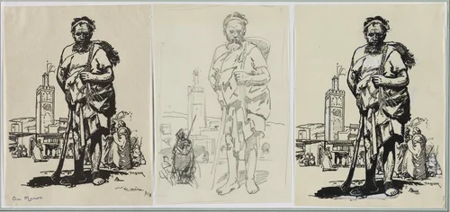 Au Maroc by Auguste Louis Lepère, drawing, 1914