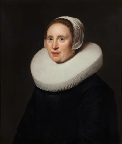 Portrait of Susanna Pietersdr Oostdijk (b. 1597) by Jan Westerbaen, painting, 1647