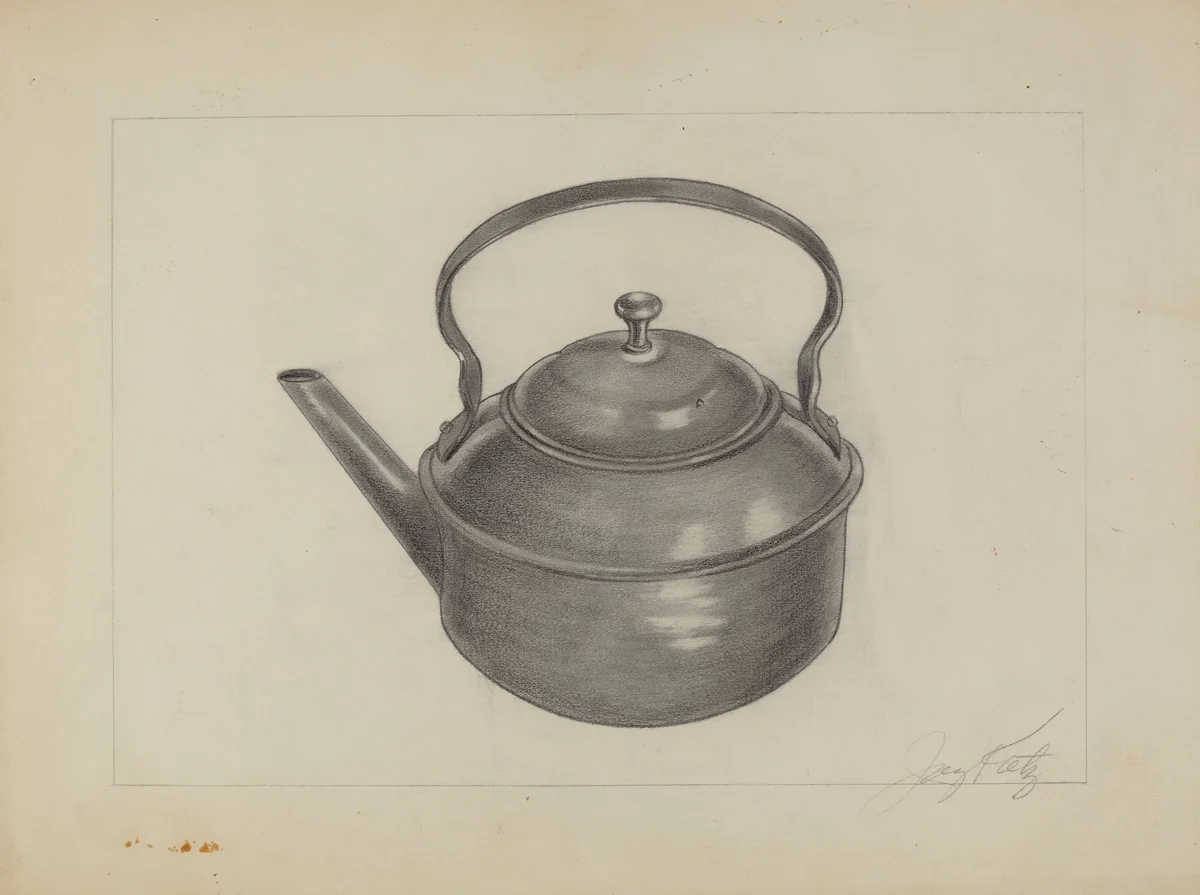 Tea Kettle by Jay Katz, index of american design, 1935-1942