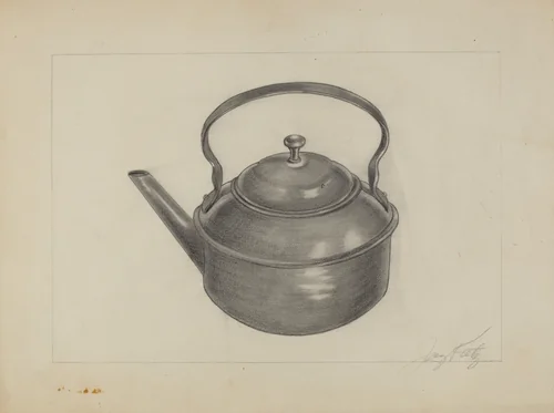 Tea Kettle by Jay Katz, index of american design, 1935-1942
