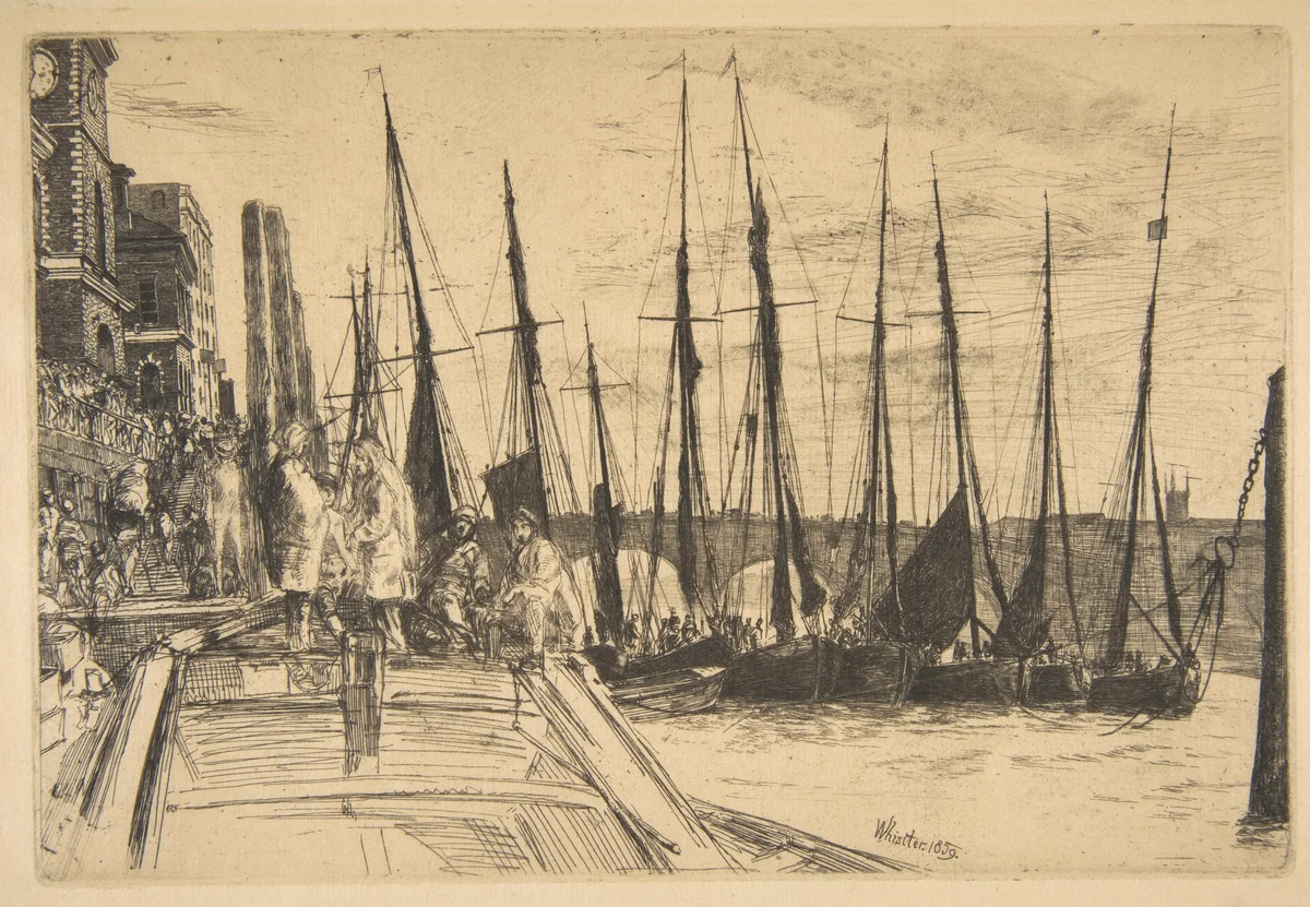 Billingsgate by James McNeill Whistler, print, 1859