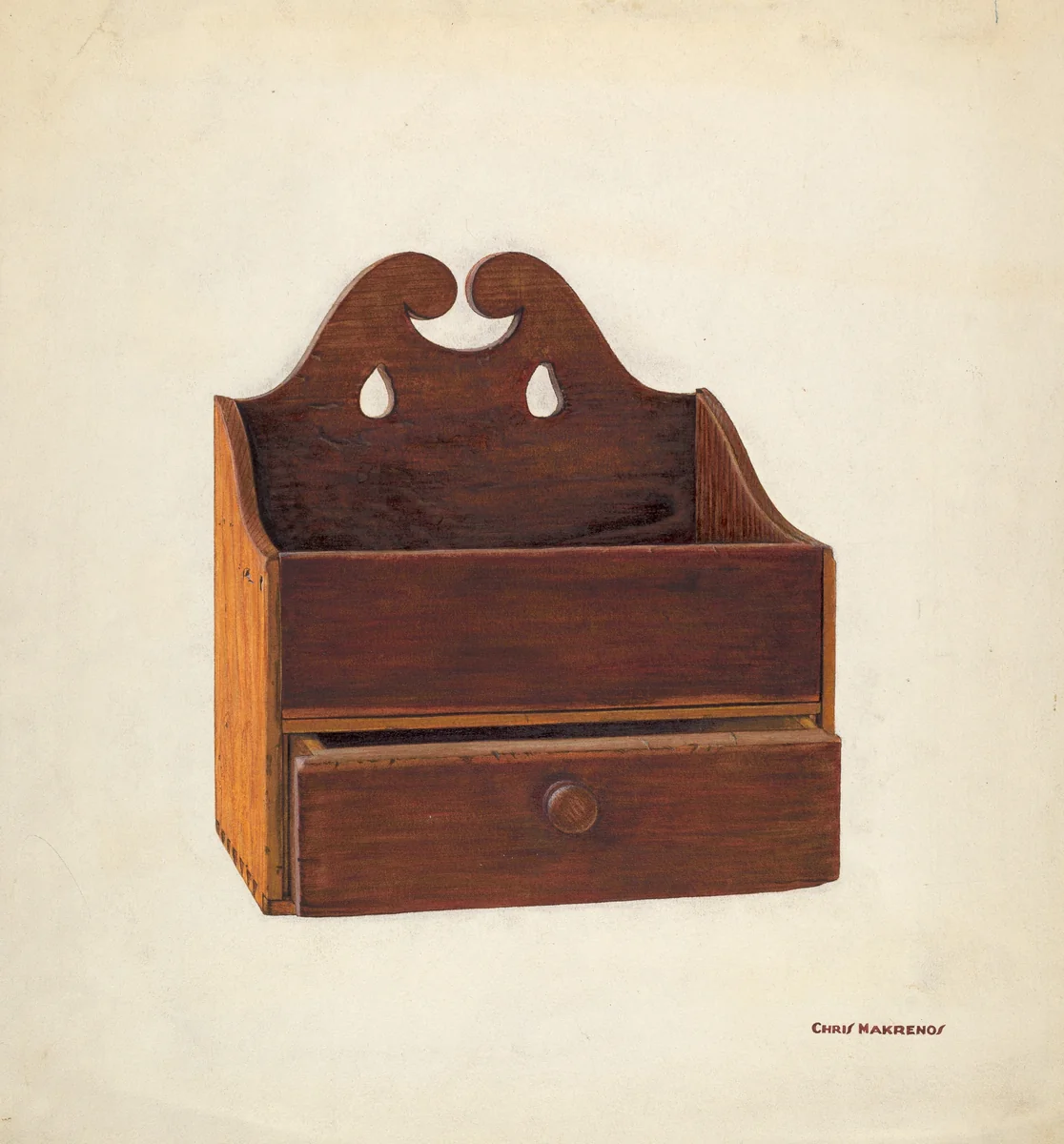 Comb Box by Chris Makrenos, index of american design, 1940