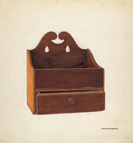 Comb Box by Chris Makrenos, index of american design, 1940