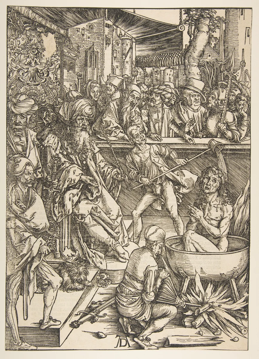 The Martyrdom of Saint John, from "The Apocalypse", Latin Edition by Albrecht Dürer, print, 1511