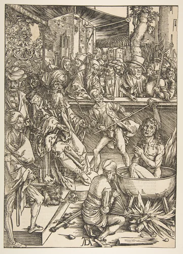 The Martyrdom of Saint John, from "The Apocalypse", Latin Edition by Albrecht Dürer, print, 1511