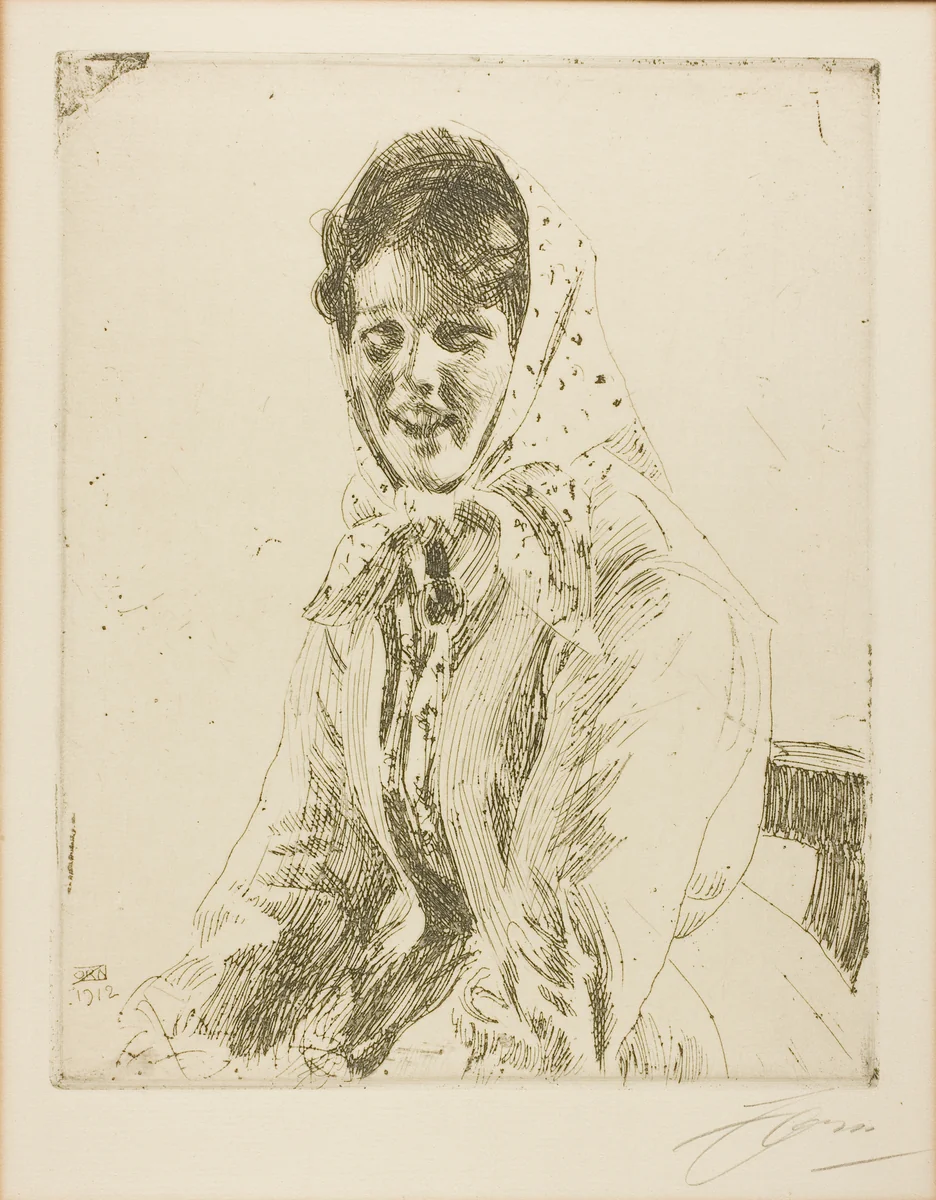Skerikulla (A Skeri Girl) by Anders Zorn, print, 1912