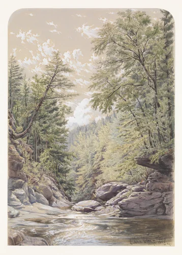 Catskill Clove in Palingsville by William Rickarby Miller, artwork, 1856