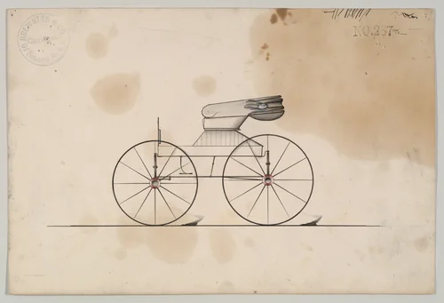 Design for Wagon, no. 287a by Brewster & Co., drawing, 1860-1870