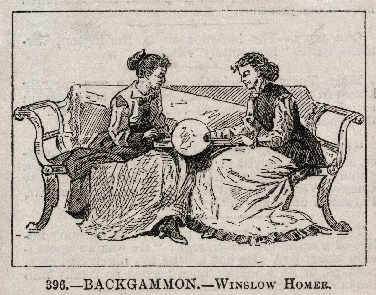 Backgammon by Winslow Homer, print, 1872-1882