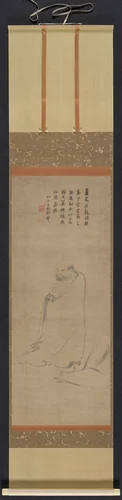 Bodhidharma Crossing the Yangzi on a Reed by Unknown, painting, 1300-1399