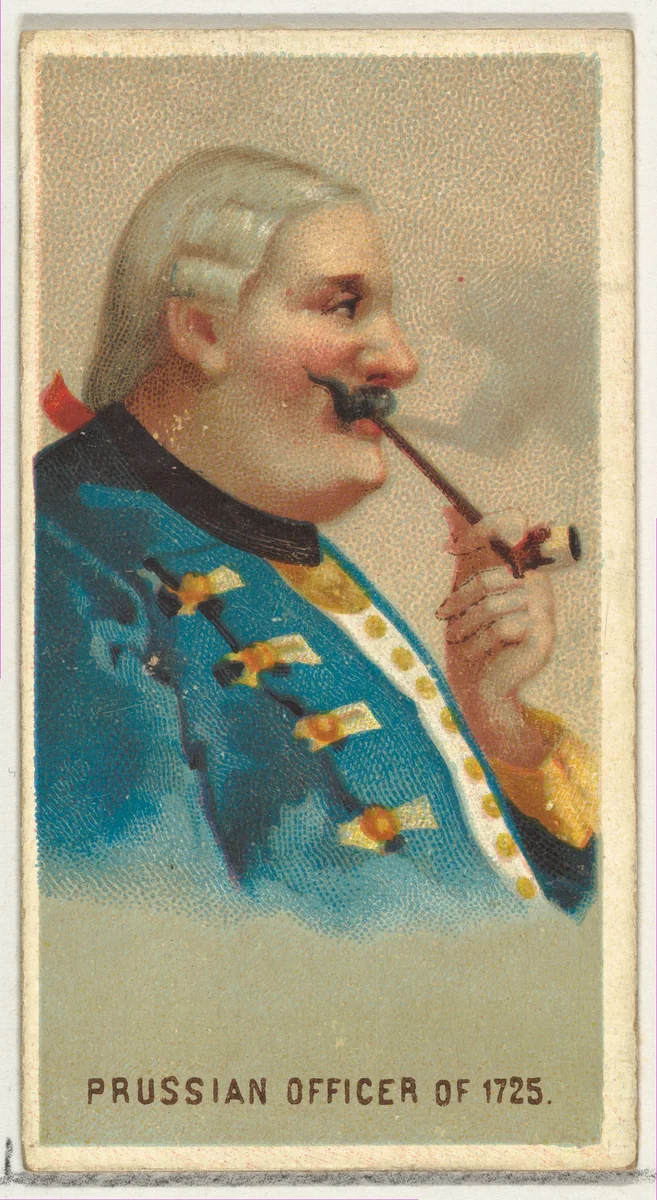 Prussian Officer of 1725, from World's Smokers series (N33) for Allen & Ginter Cigarettes by Allen & Ginter, print, 1888