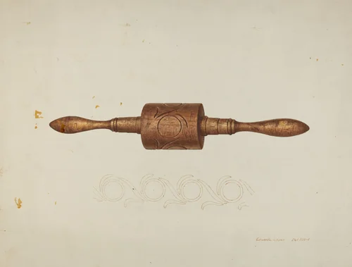 Rolling Pin by Edward L. Loper, index of american design, 1940