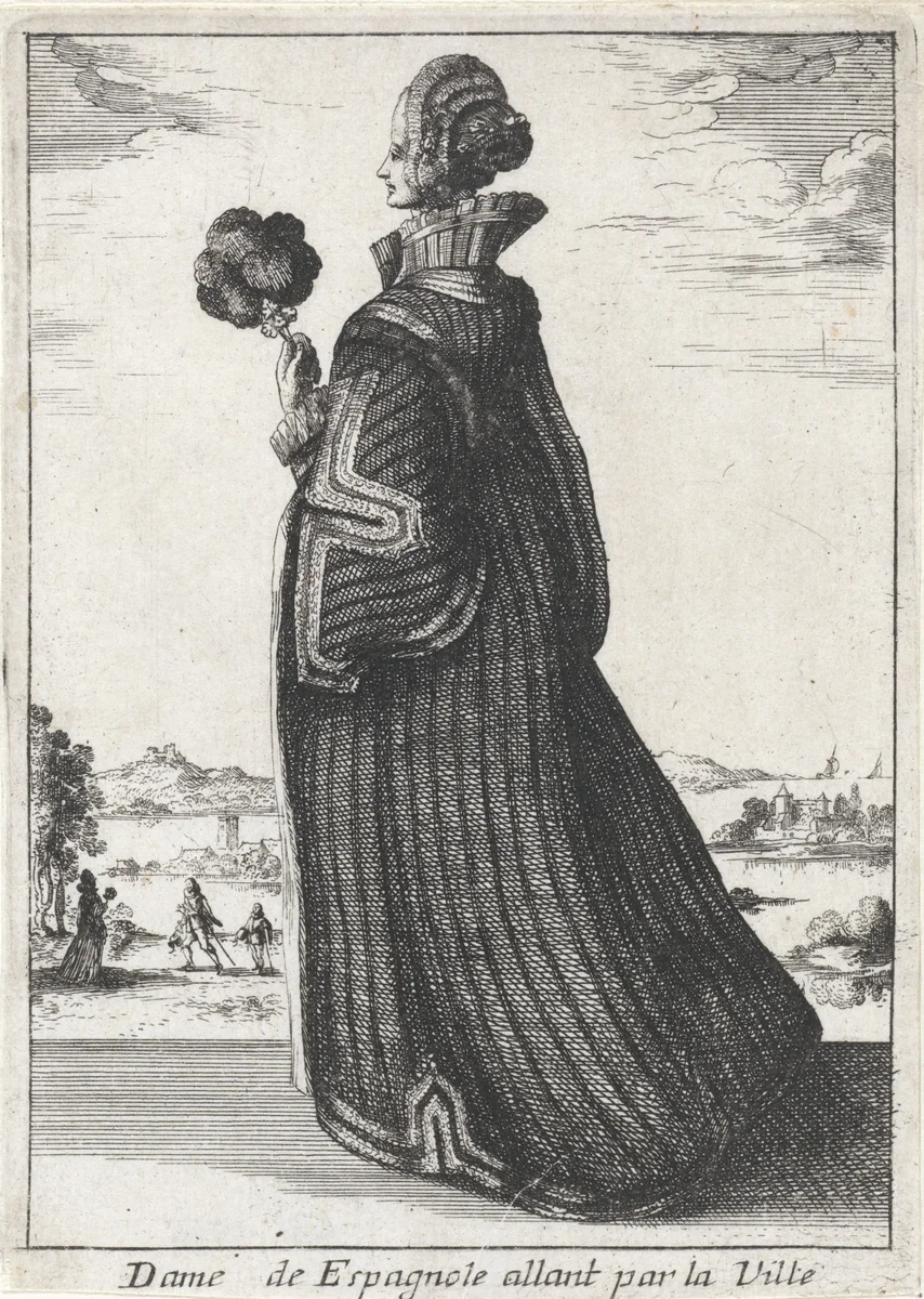 Dame de Espagnole allant par la Ville by anonymous, print, 1662