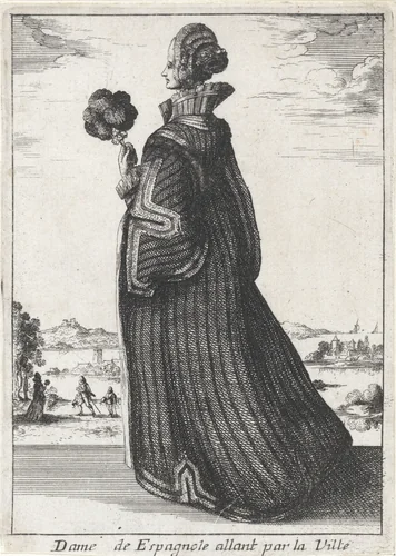 Dame de Espagnole allant par la Ville by anonymous, print, 1662