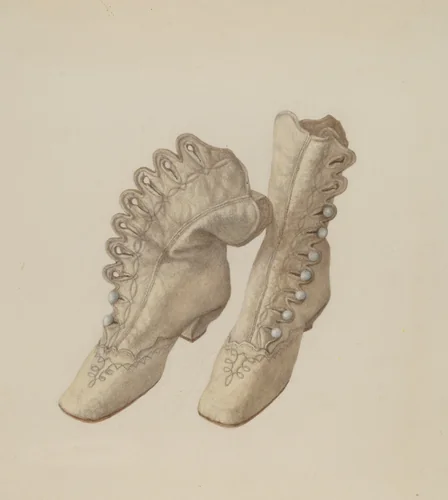 Child's Shoes by Stella Mosher, index of american design, 1940