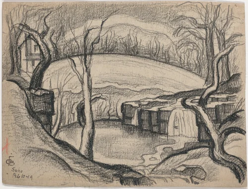 Soho (recto) by Oscar F. Bluemner, drawing, 1919