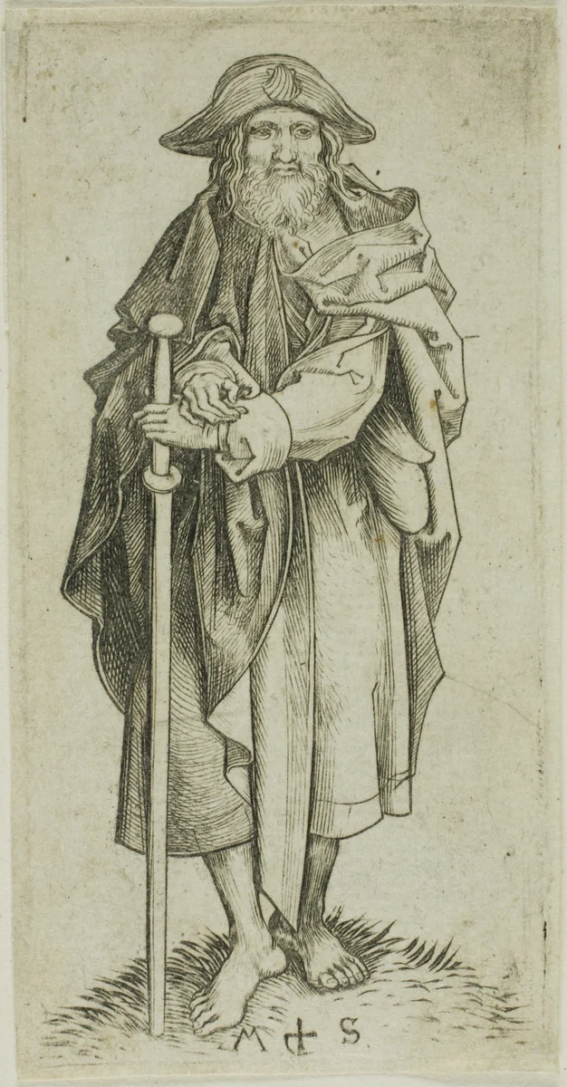 St. James Major, from Apostles by Martin Schongauer, print, 1450-1491