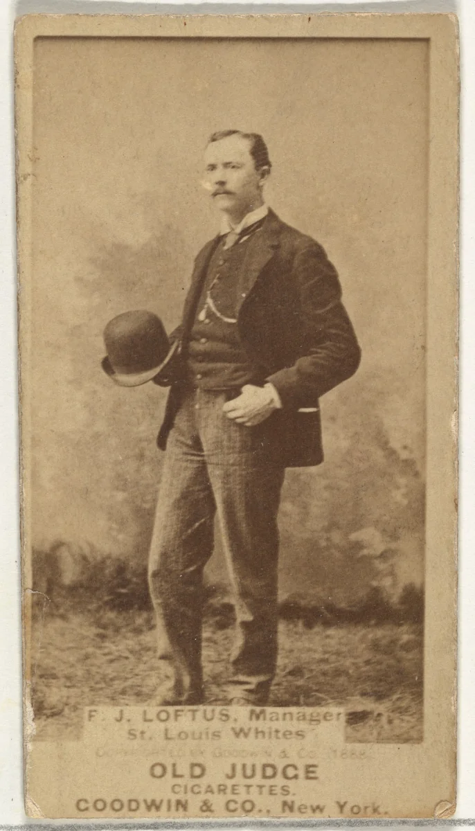 Loftus, Manager, St. Louis Whites, from the Old Judge series (N172) for Old Judge Cigarettes by Goodwin & Company, photograph, 1888