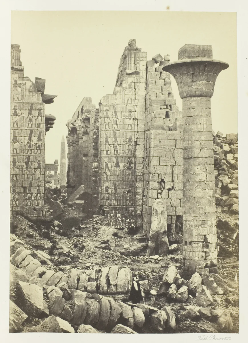 The Court of Shishak by Francis Frith, photograph, 1857