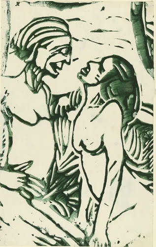 Conversation (Unterhaltung) by Christian Rohlfs, print, 1908