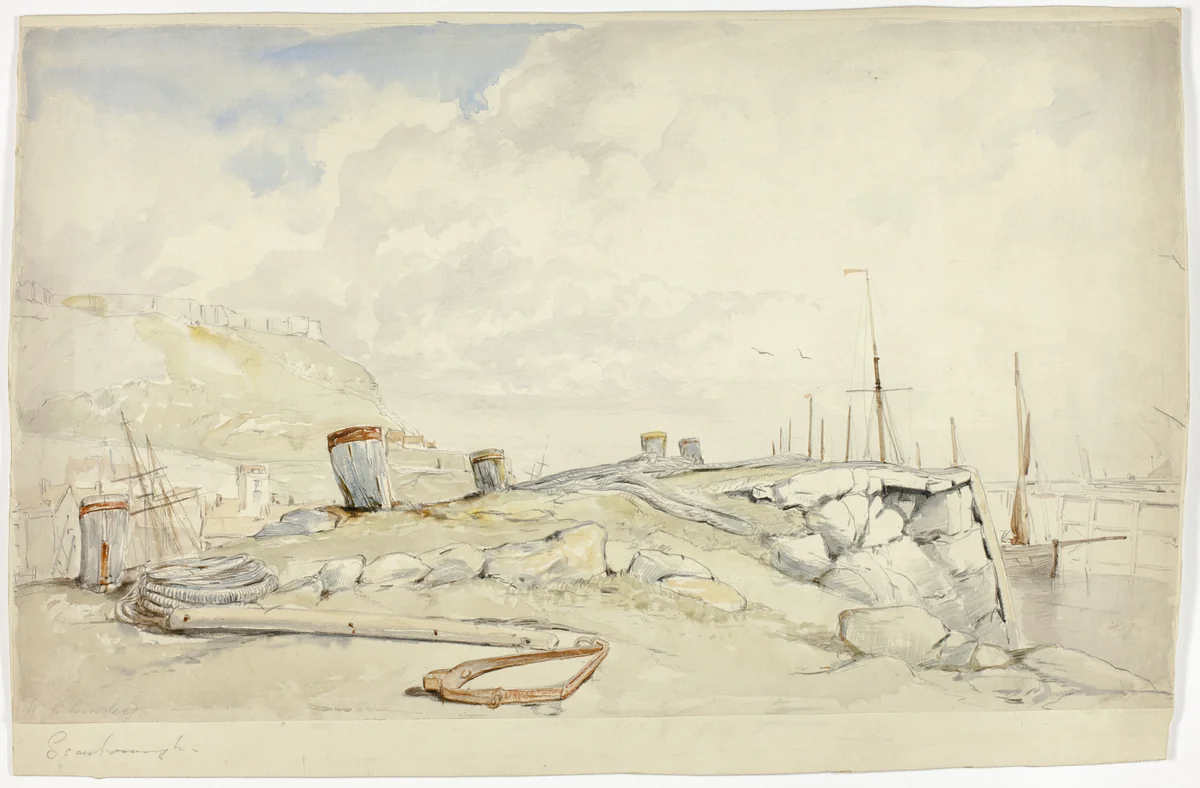 Scarborough Shore by William Roxby Beverley, painting, 1860-1889