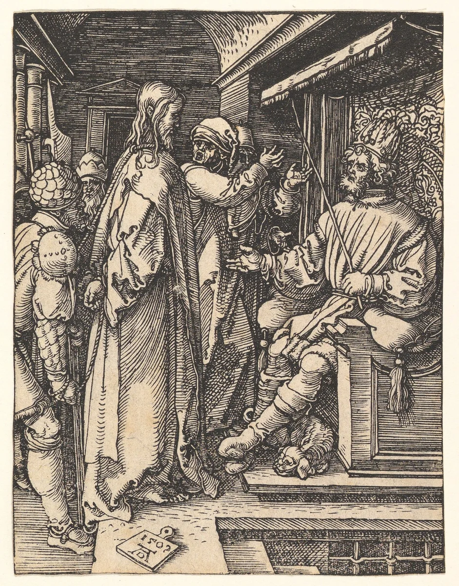 Christ Before Herod, from "The Small Passion" by Albrecht Dürer, print, 1509