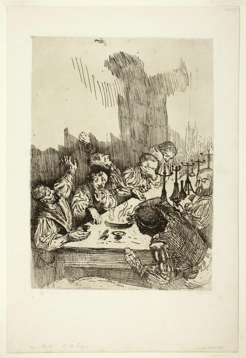 The Shadow by Alphonse Legros, print, 1861