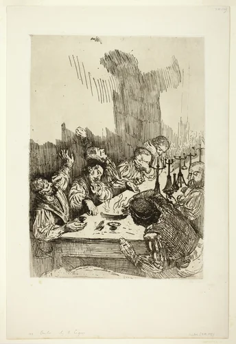 The Shadow by Alphonse Legros, print, 1861