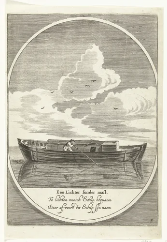 Een lichter, 1642 by Dirk Eversen Lons, print, 1642