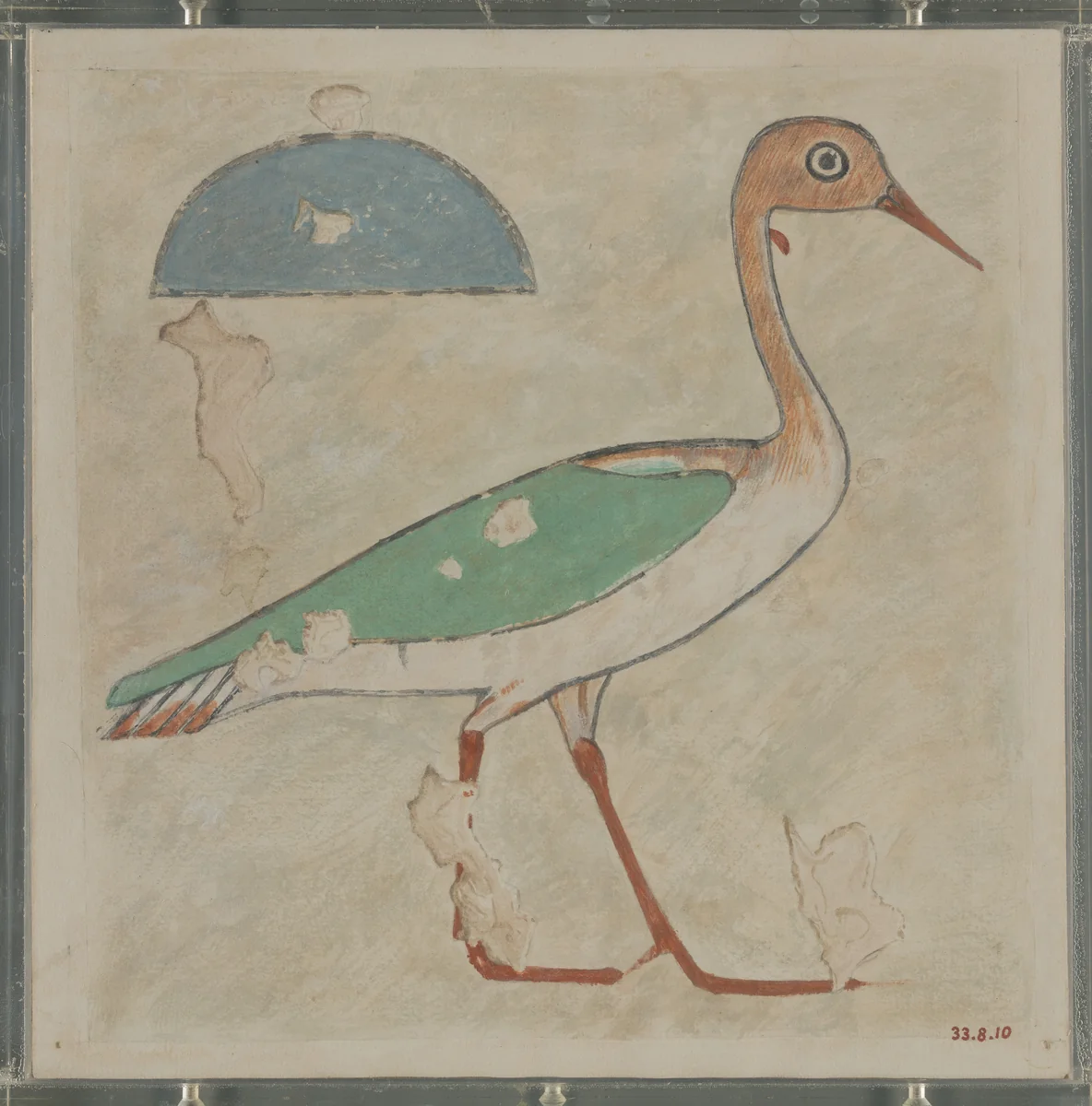 Detail of a Bird, Tomb of Khnumhotep by Nina de Garis Davies, artwork, -1897