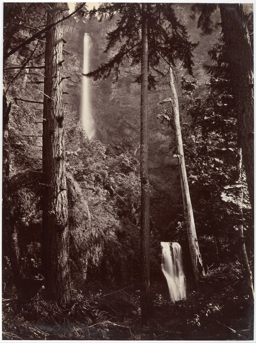 Multnomah Falls, Oregon by Carleton E. Watkins, photograph, 1867