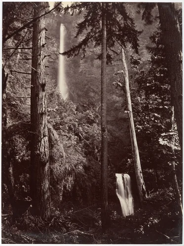 Multnomah Falls, Oregon by Carleton E. Watkins, photograph, 1867