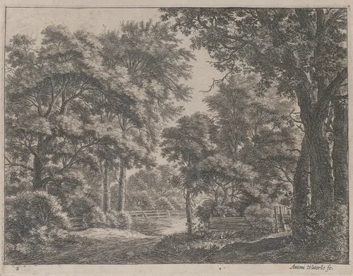 The Trimmed Groves by Anthonie Waterloo, print, 1620-1690