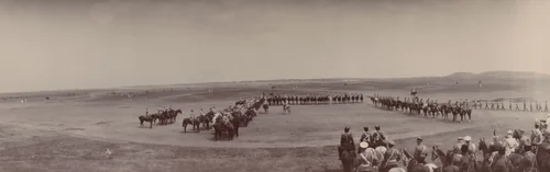 Maneuvers, Cavalry in "U" Formation by Unidentified Photographer, photograph, 1908