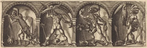 Les divers pourtraicts et figures XIII by Master AD, print, 1600