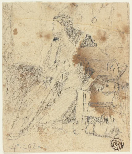 Sketch of Actor Sitting by John Sell Cotman, drawing, 1700-1799